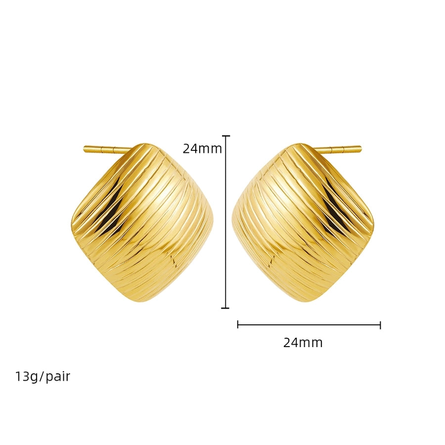 Mix Designs Earrings [304 Stainless Steel,18K Gold Plated]