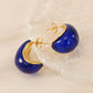 Tropical Water Droplets Resin Earrings [304 Stainless Steel, 18K Gold Plated]