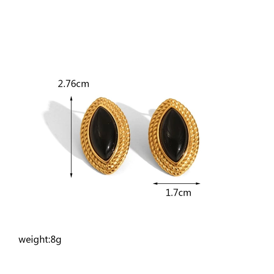 Mix Designs Earrings [304 Stainless Steel,18K Gold Plated]