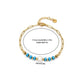 Round Eye Turquoise Paperclip Chain Bracelets [304 Stainless Steel 14K Gold Plated]