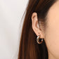 C Shape Hoop Earrings [304 Stainless Steel, 18K Gold Plated]