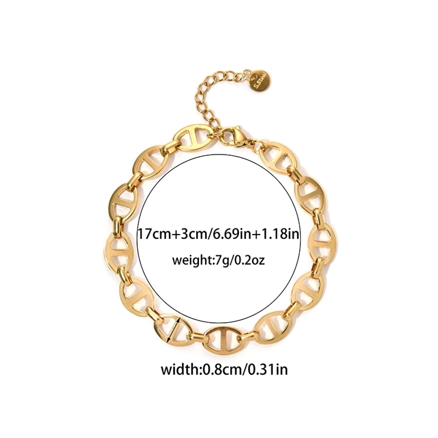 Chain Bracelets [304 Stainless Steel,14K Gold Plated]