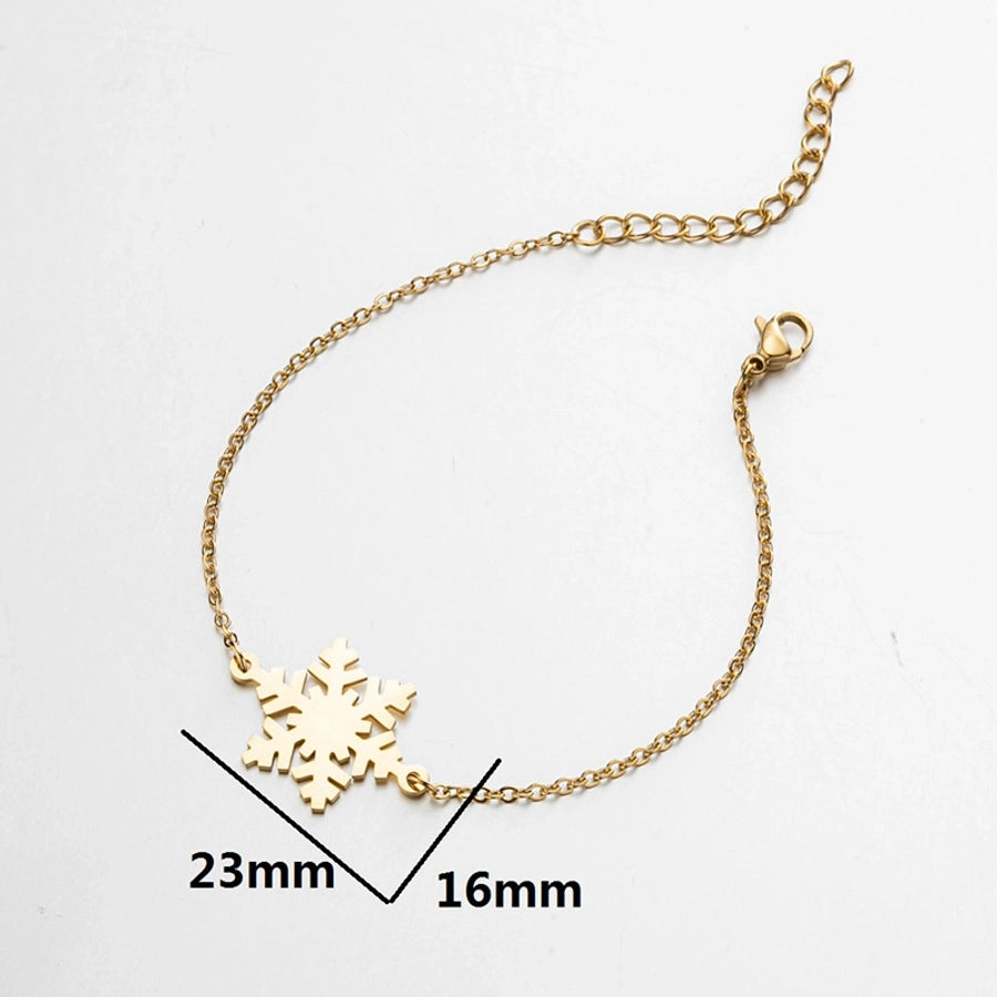 Snowflake Bracelets [201 nerezová ocel, 18k zlaté pokovené]