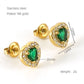 Glam Sun Water Droplets  Rhinestones Earrings [Stainless Steel,18K Gold Plated]