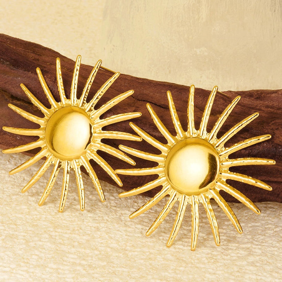 sUN eARRINGS [304 Stainless Steel]