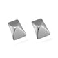 Matte Square Rectangle Earrings [304 Stainless Steel,18K Gold Plated]