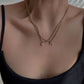 Shiny Letter Pendant Necklace [304 Stainless Steel]