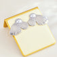 Butterfly Wings Pearl Earrings [304 Stainless Steel]