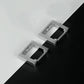 Square Hollow Stud Earrings [Stainless Steel]