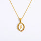 Letter Necklace [201,304 Stainless Steel,18K Gold Plated]