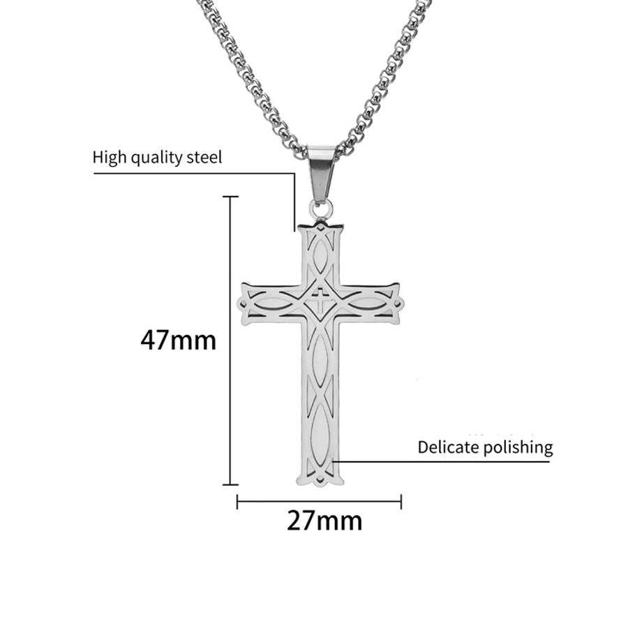 Cross Necklace [304 Stainless Steel 18K Gold Plated]