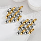 Two Tone Earrings [304 Stainless Steel, 18K Gold Plated]