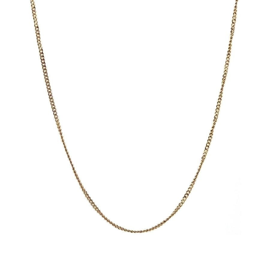 Collar de cadena de mezcla [304 acero inoxidable, 18K de oro chapado]