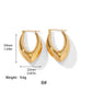 Mix Design Earrings [304 Stainless Steel,18K Gold Plated]