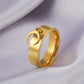 Moon Ring [304 Stainless Steel, 18K Gold Plated]