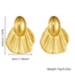 Sector Pleated Earrings [304 Stainless Steel,18K Gold Plated]