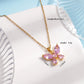 Butterfly Zircon Pendant Necklace [304 Stainless Steel,Copper]