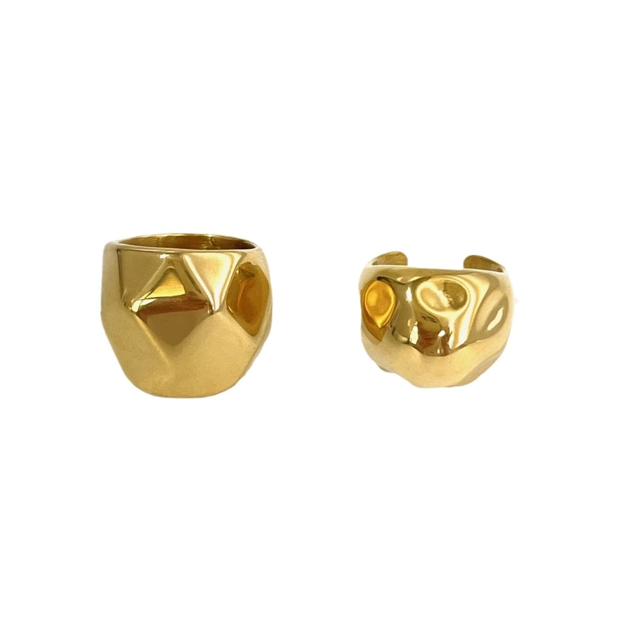 Geometric Open Ring [316L Stainless Steel, 18K Gold Plated]