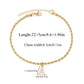 Letter Rope Chain Anklet [201 Stainless Steel, 14K Gold Plated,Copper]