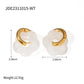 Flower Grape Resin Earrings [304 Stainless Steel, 18K Gold Plated]