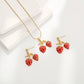 Cherry Strawberry Enamel Plating Earrings/Necklace  [304 Stainless Steel]