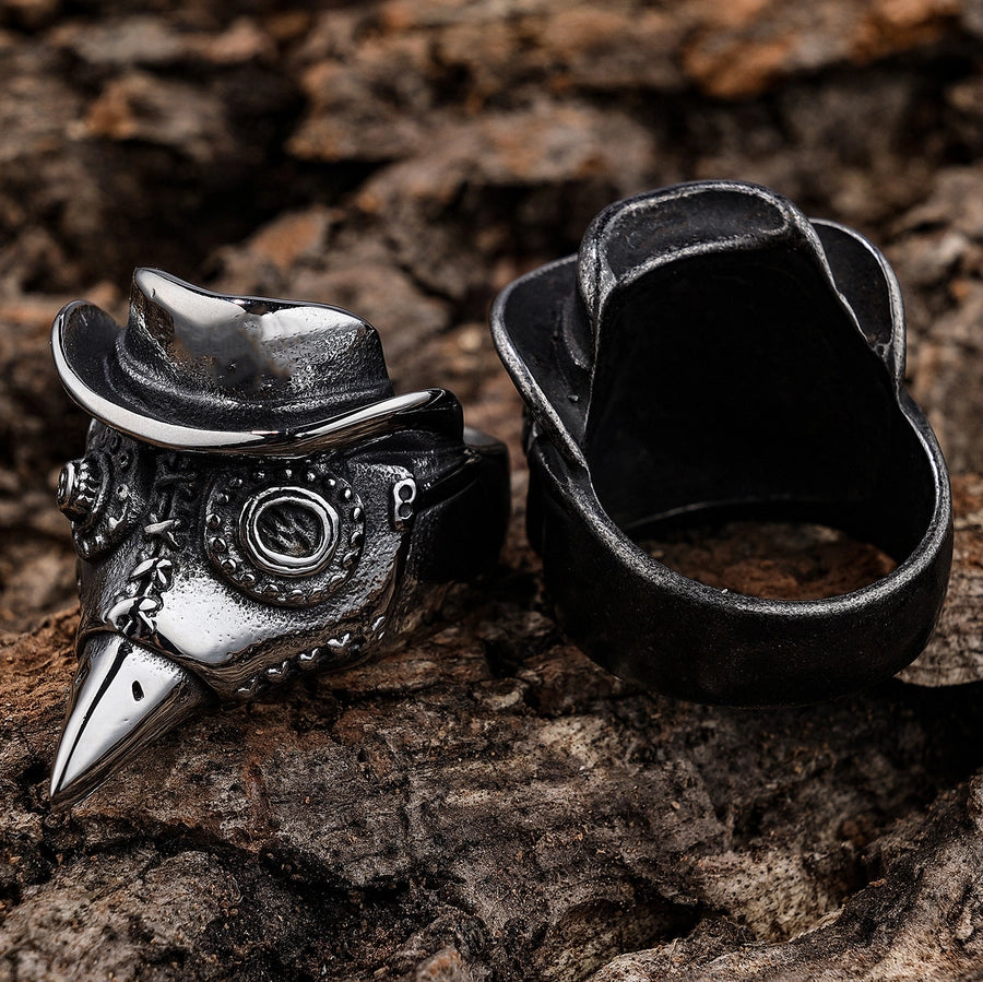 Retro Punk Crow 304 Stainless Steel Men'S Rings