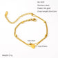 Heart Shape Layered Chain Bracelet [304 Stainless Steel, 18K Gold Plated]