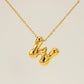 Letter Pendant Necklace [304 Stainless Steel,18K Gold Plated]