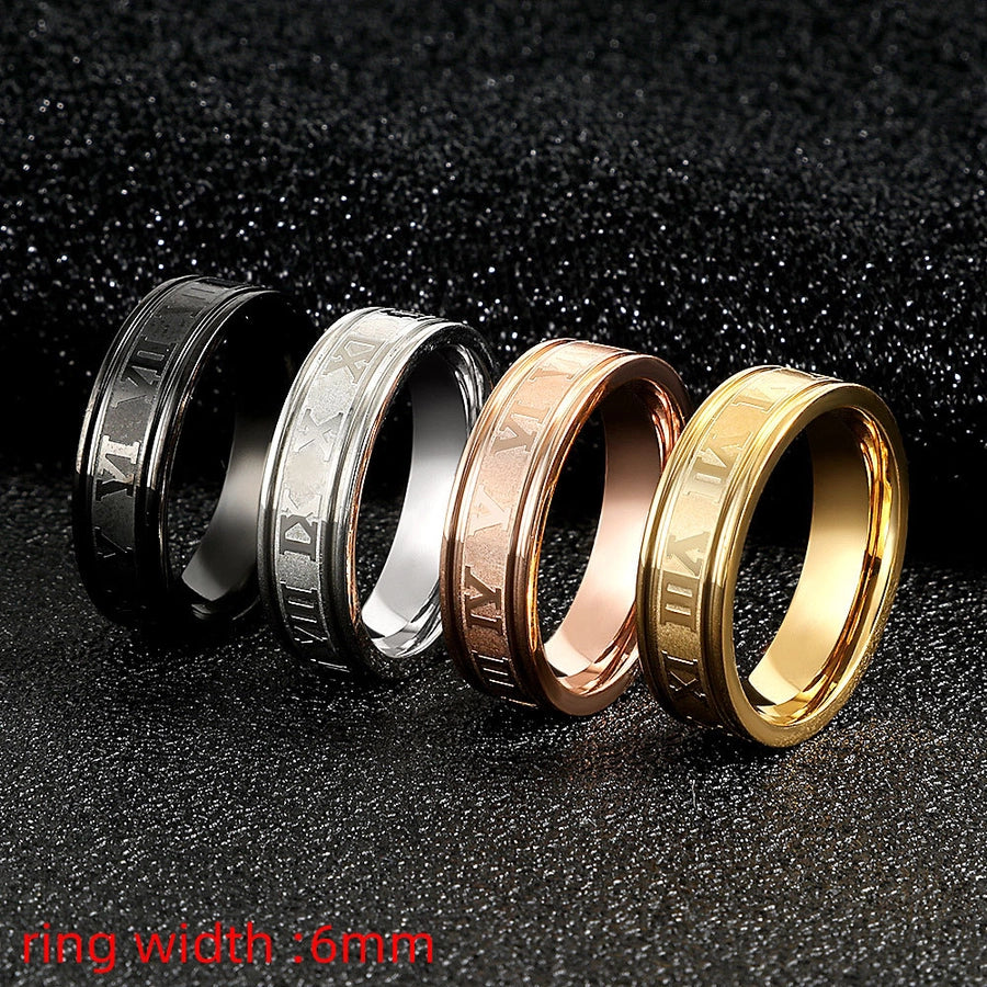 Roman Style Numeral Ring [304 Stainless Steel 18K Gold Plated]