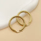 Twist Braid Hoop -oorbellen [304 roestvrij staal, 14K GOUD VERPLICHT]