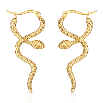 Snake Earrings [Stainless Steel]