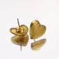 Heart Shape Earrings [304 Stainless Steel,18K Gold Plated]