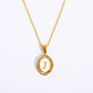 Letter Necklace [201,304 Stainless Steel,18K Gold Plated]