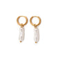 Baroque Style Irregular Imitation Pearl Drop Earrings [304 Stainless Steel,14K Gold Plated]