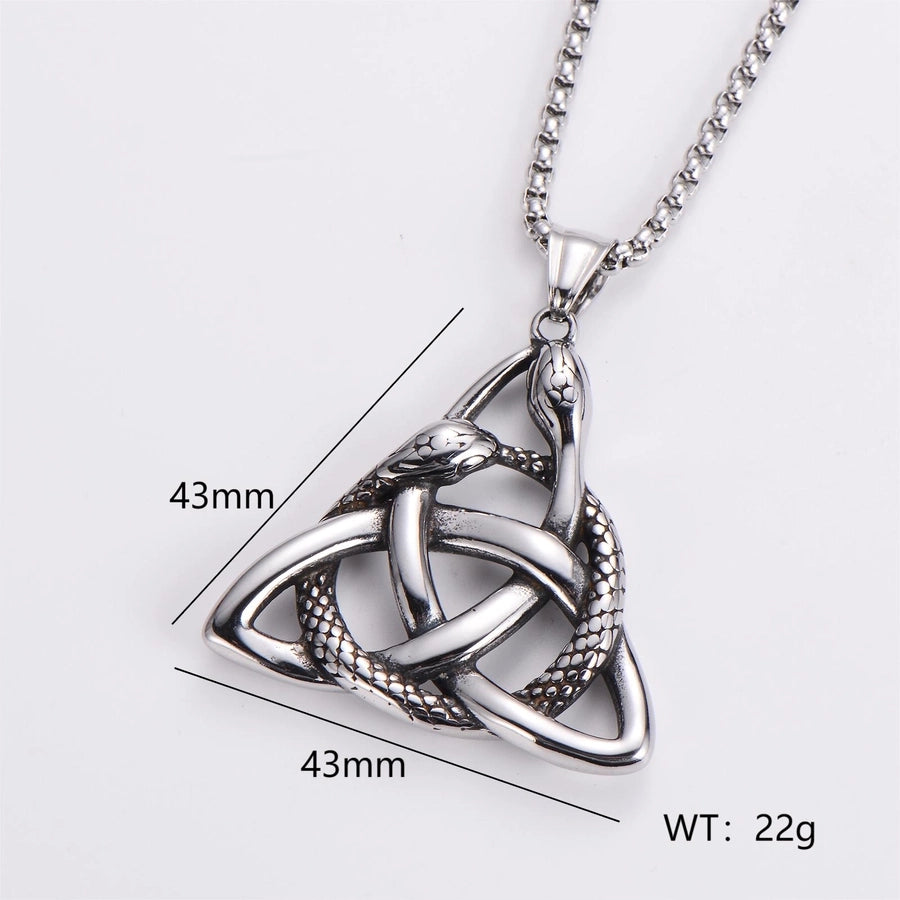 Exaggerated Punk Human Cross Pendant Necklace [304 Stainless Steel]