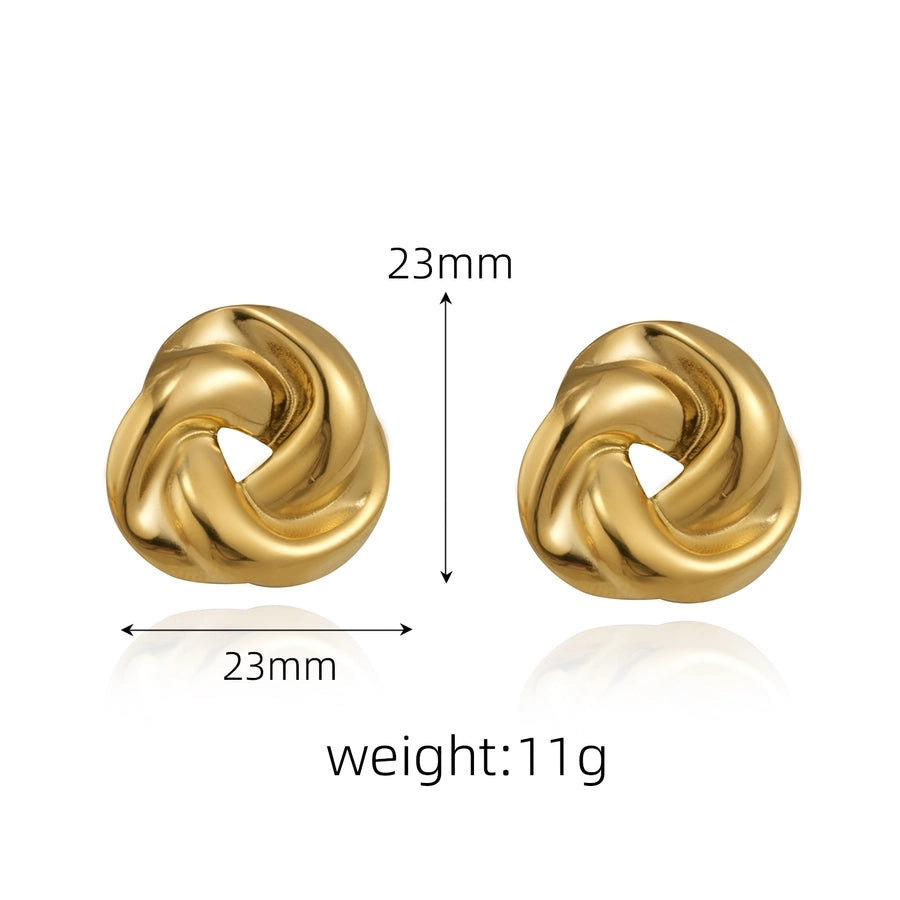 Mix Designs Earrings [304 Stainless Steel,18K Gold Plated]