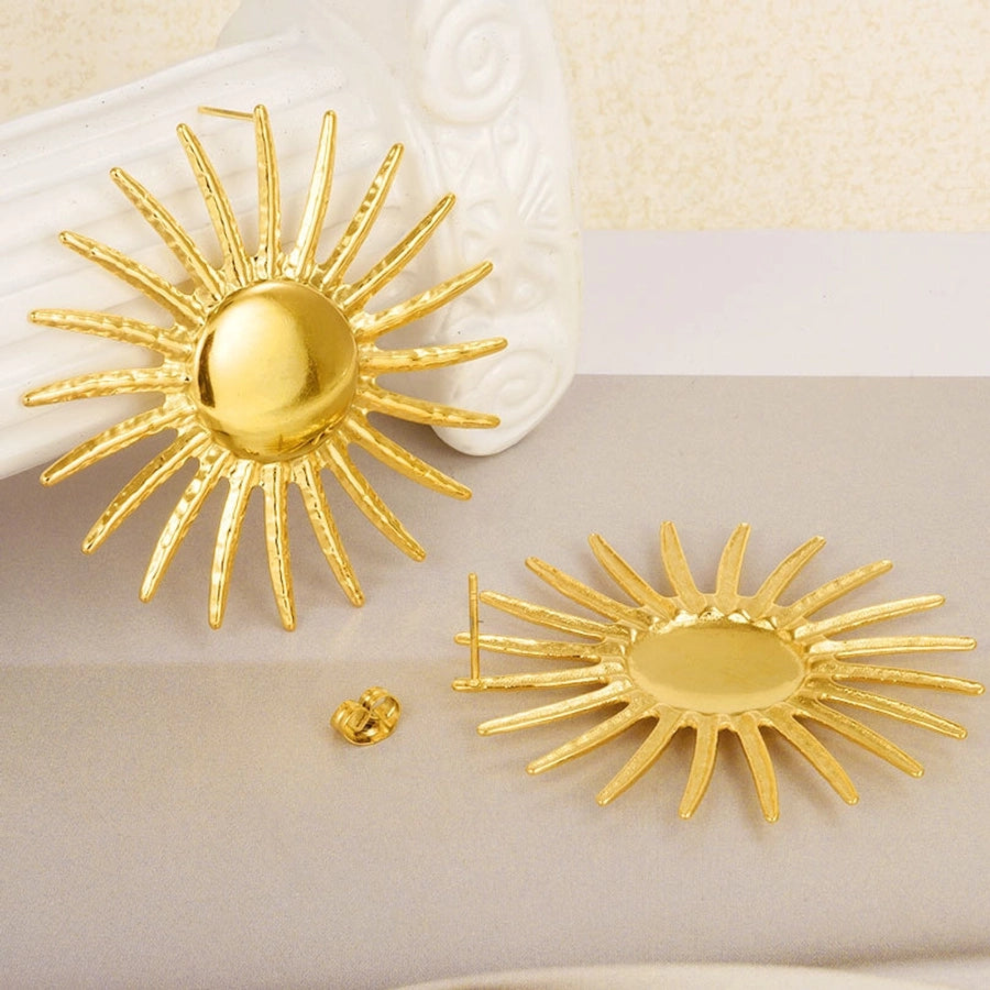 sUN eARRINGS [304 Stainless Steel]