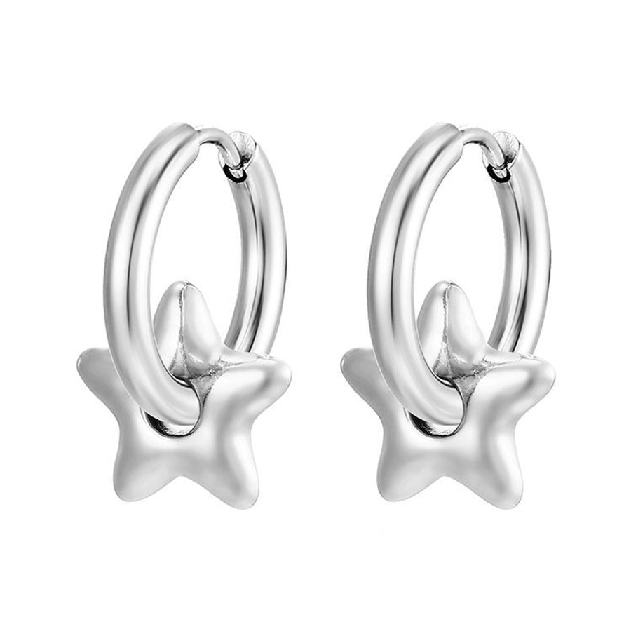 Geometric Star Spiral Drop Earrings [304 Stainless Steel,18K Gold Plated]