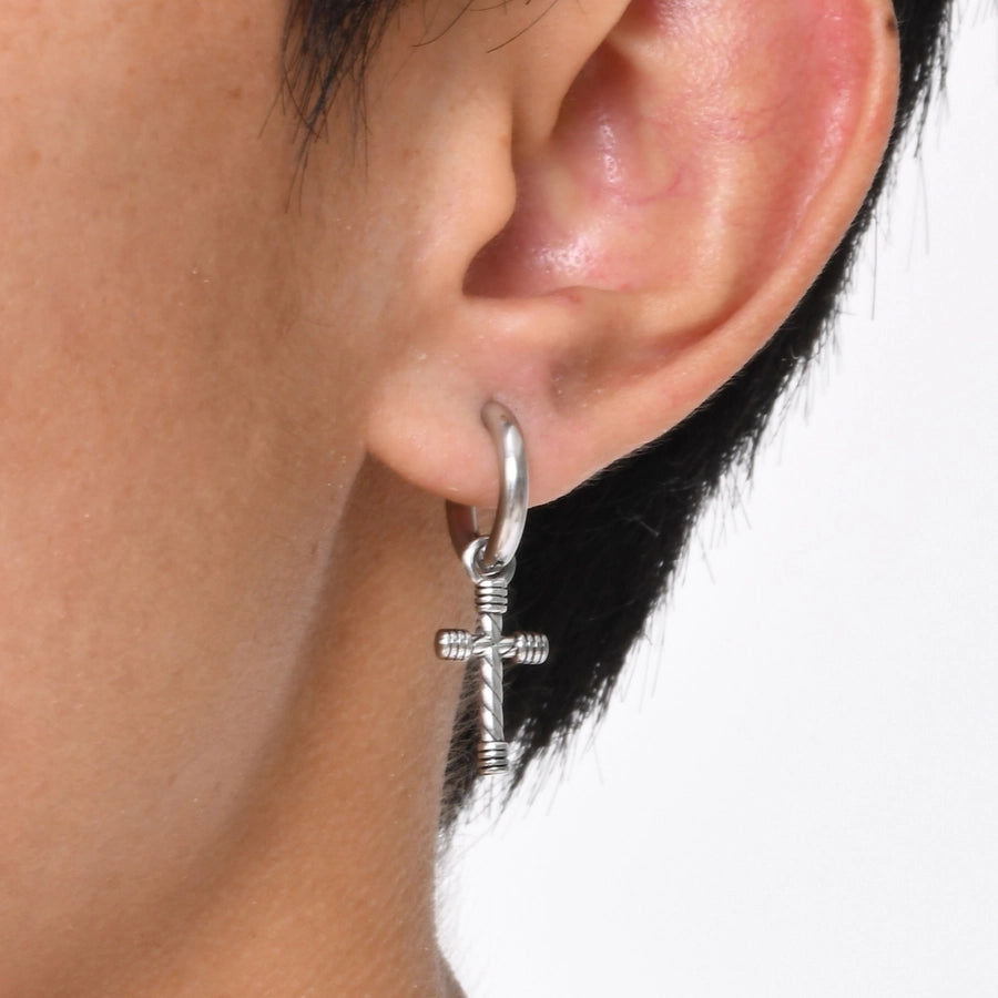 Punk CrossDangling Earrings [201 Stainless Steel]