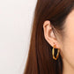 Medium Twist Hoop Earrings [304 Stainless Steel,18K Gold Plated]