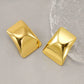 Square Earrings [304 Stainless Steel,18K Gold Plated]