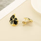 Flower Resin Droplets Earrings [304 Stainless Steel,18K Gold Plated]