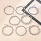 Round Oval Beads Bracelets [304 Stainless Steel]