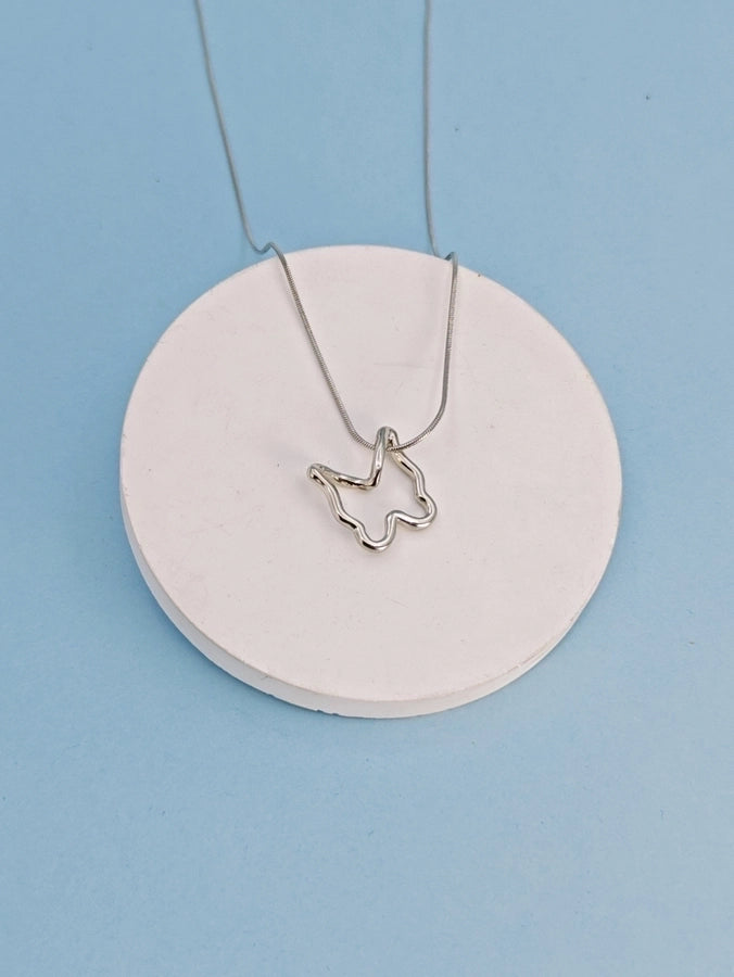 Hollow Butterfly Pendant Necklace [304 Stainless Steel]