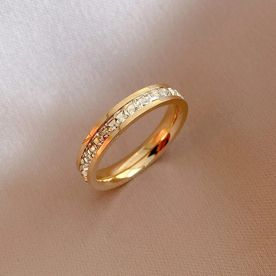 Zircon Band Ring [304 Stainless Steel]