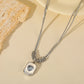 Heart Shape Zircon Pendant Necklace [304 Stainless Steel 18K Gold Plated]