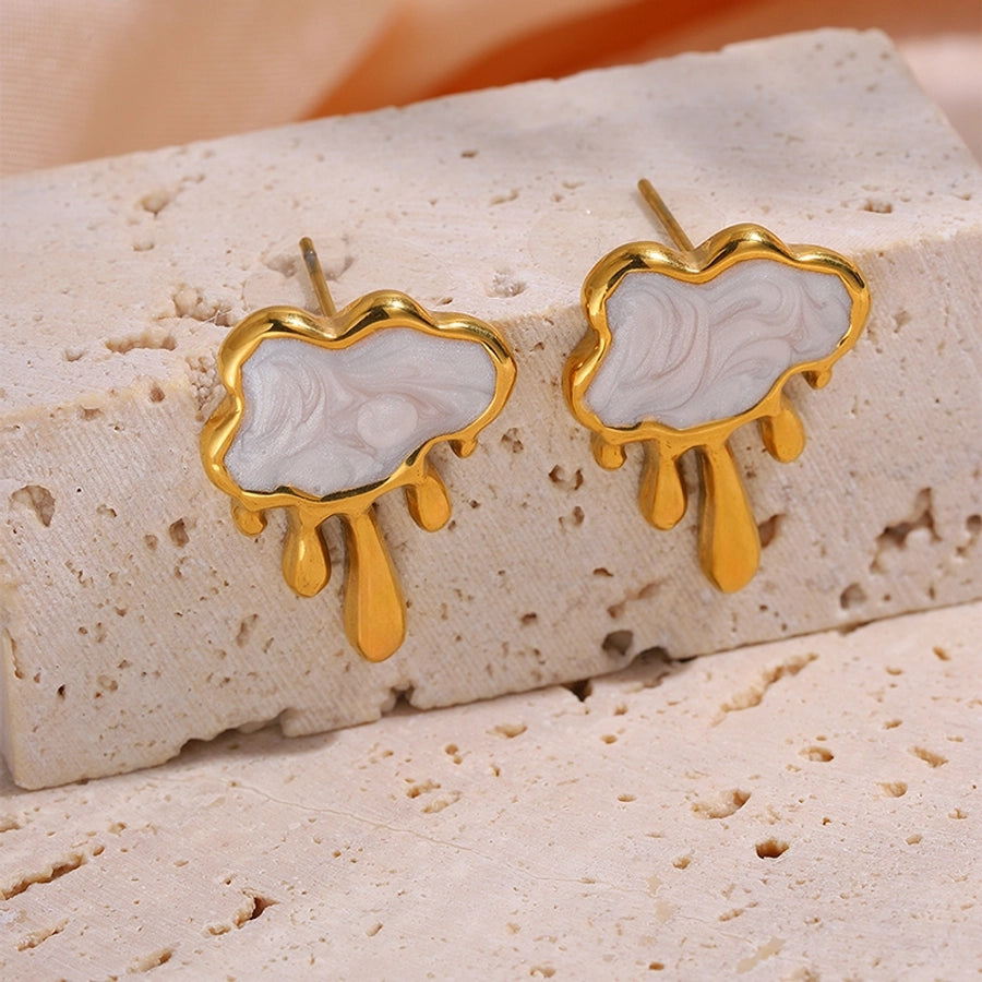 White Clouds Earrings [304 Stainless Steel]