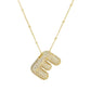 Gold Letter Pendant Necklace [304 Stainless Steel]