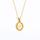 Letter Necklace [201,304 Stainless Steel,18K Gold Plated]