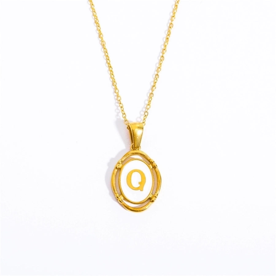 Letter Necklace [201,304 Stainless Steel,18K Gold Plated]